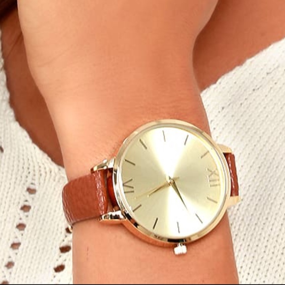 Lulus Accessories - ✨LAST 1 SALE✨LULU'S Eon and OnGold and Brown Watch